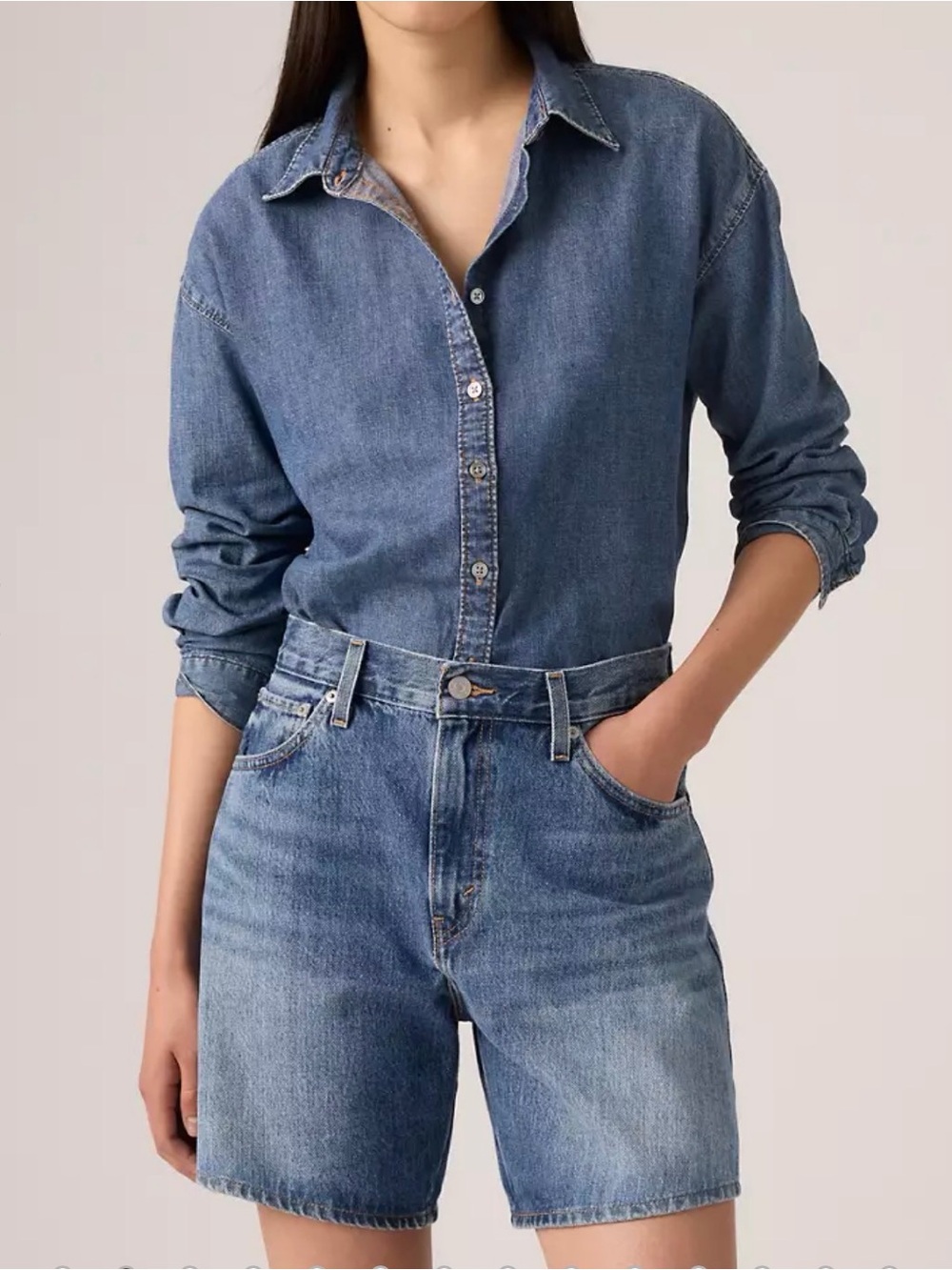 Levi's Midwash High-Rise baggy Jean Shorts